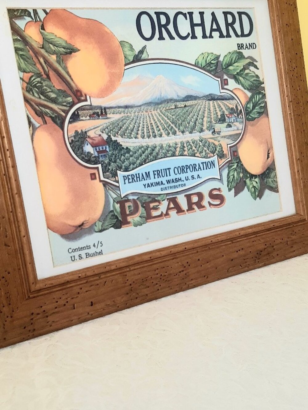 Vintage Farm Style Poster Art in fantastic frame